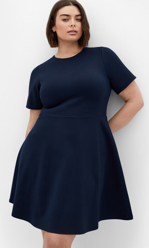 Cariline Dress - navy, NAVY, alternate image number 2