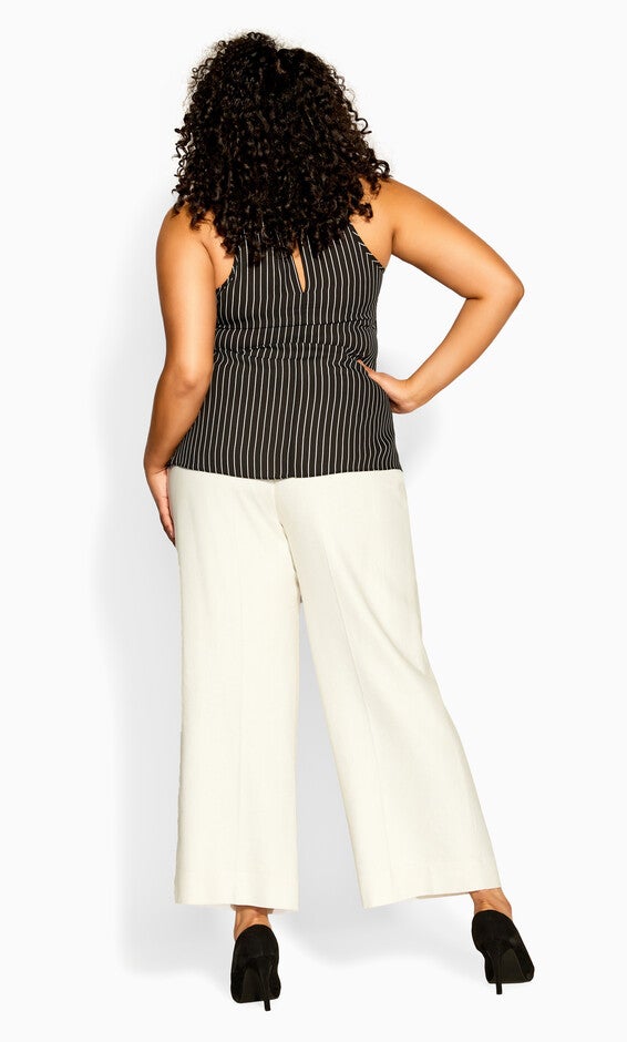 Mia Stripe Top - black, BLACK, alternate image number null