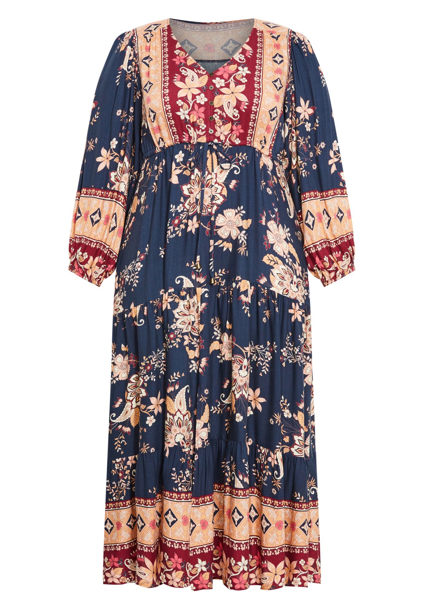 Ellery Long Sleeve Maxi Dress, BLUE FANTASY, alternate image number 3