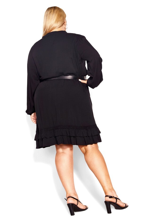 Precious Tie Dress - black, BLACK, on-hover image number null