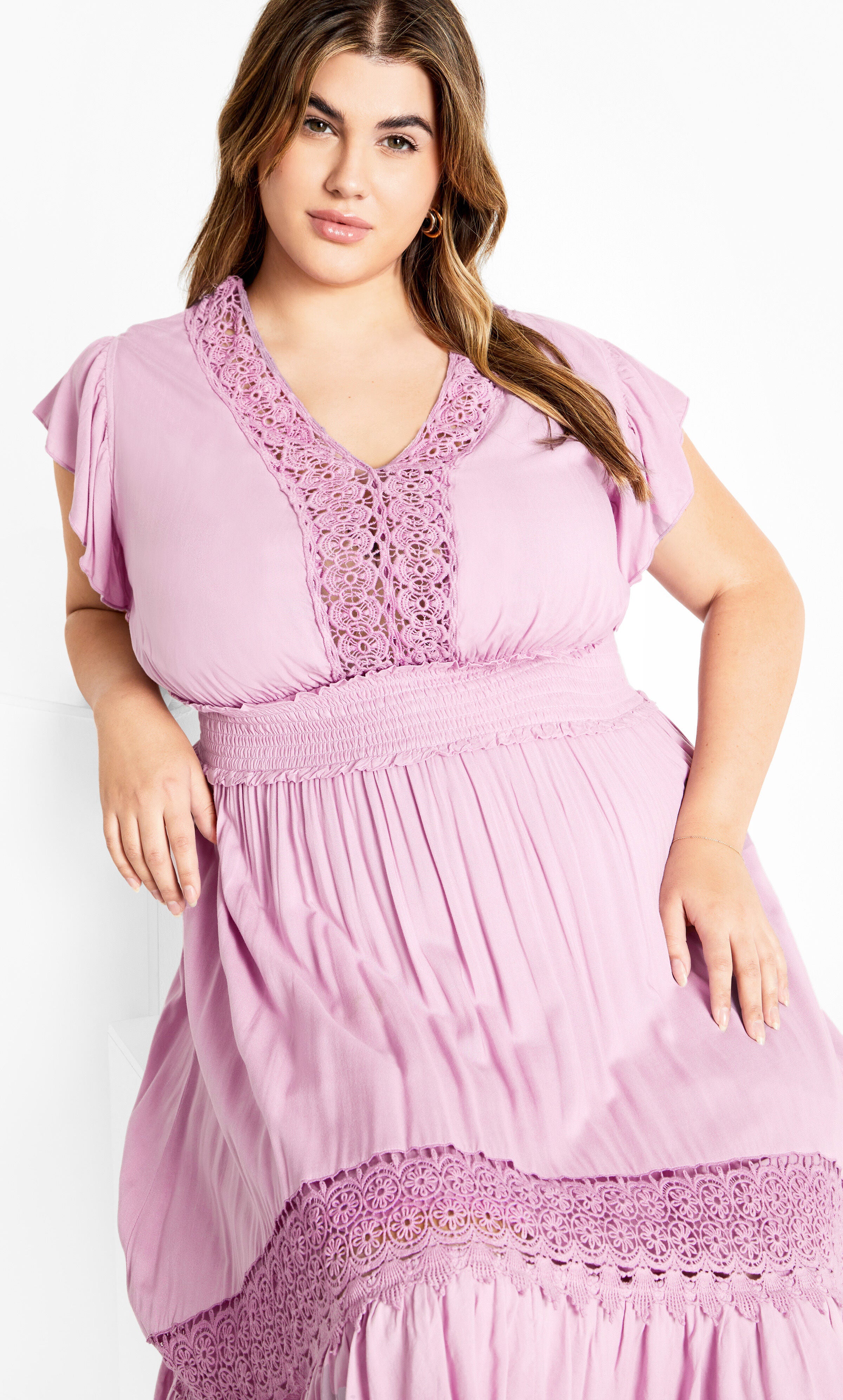 Destiny Ombre Maxi Dress - lavender, PURPLE, alternate image number 1