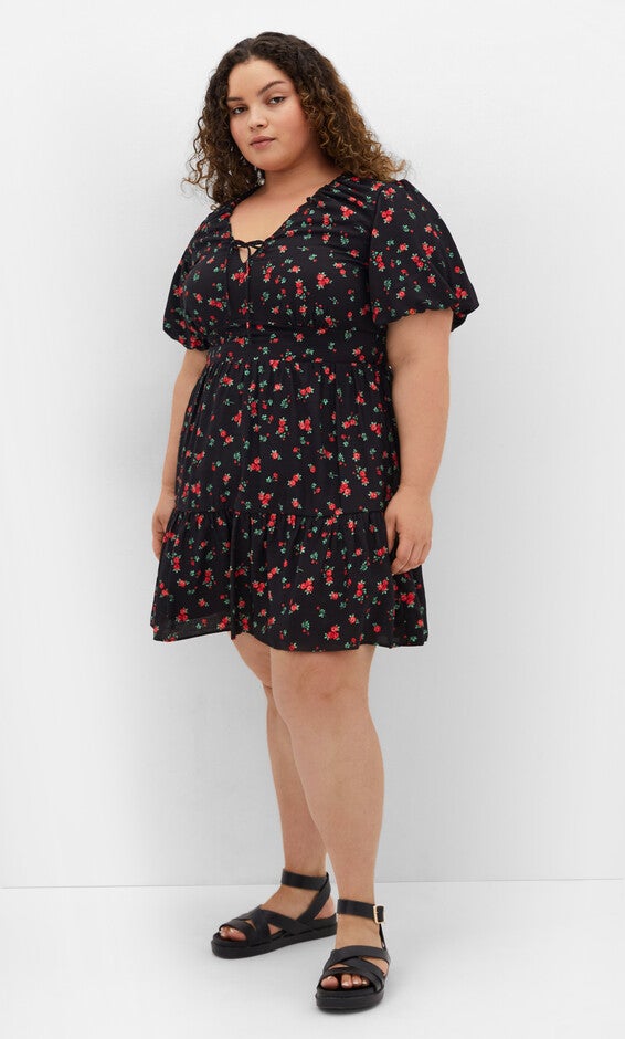 Daphne Dress - black, RED, hi-res image number null