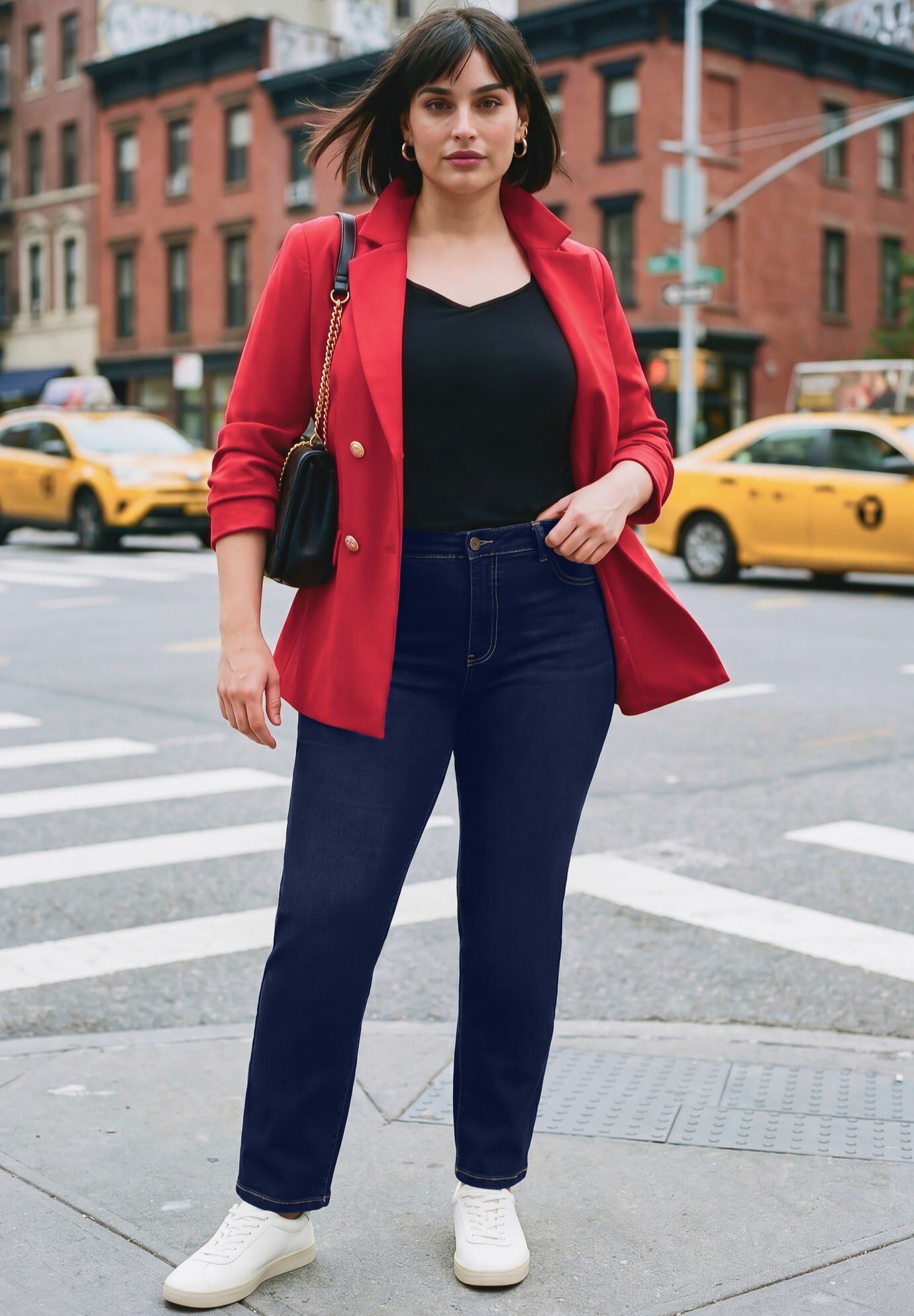 Butter Denim Curvy Straight Leg Jean, DARK WASH, hi-res image number 0