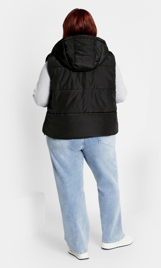 Ava Puffer Vest - black, BLACK, alternate image number 3