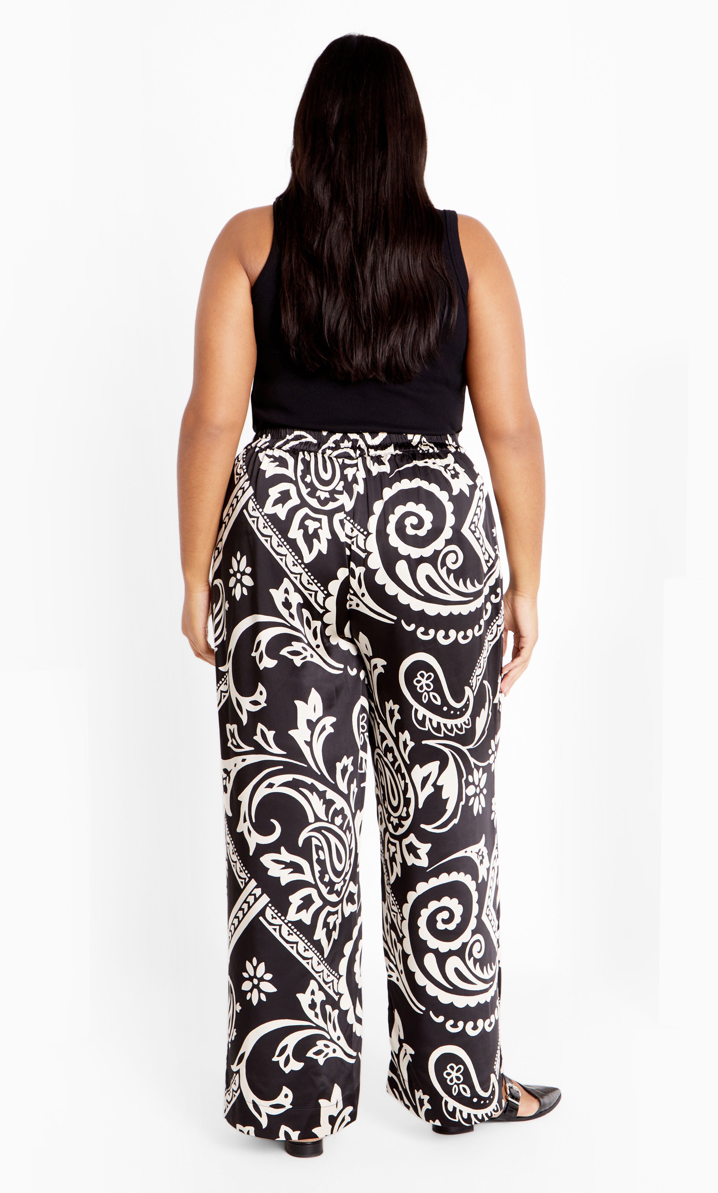 Sienna Print Pant - black, BLACK, alternate image number 5