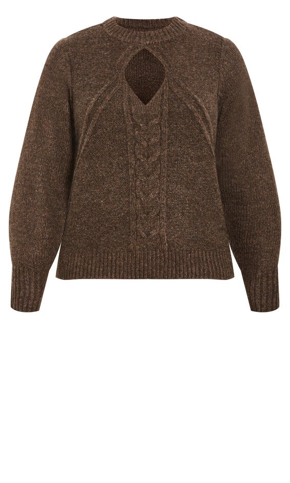 Ivy Sweater - walnut, WALNUT, alternate image number 3