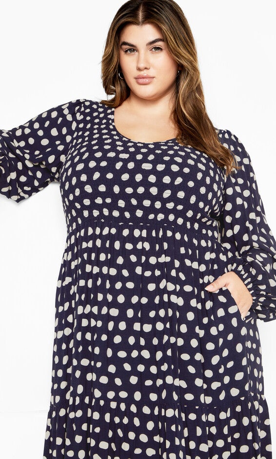 Jayden Print Maxi Dress - navy, BLUE, hi-res image number 0