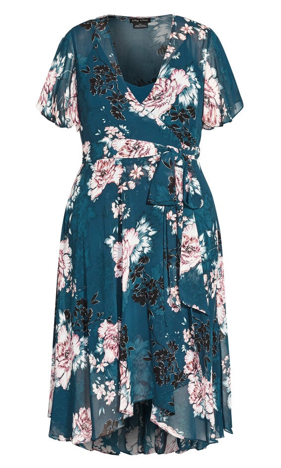 Blossom Short Sleeve Dress - jade, JADE, alternate image number 4