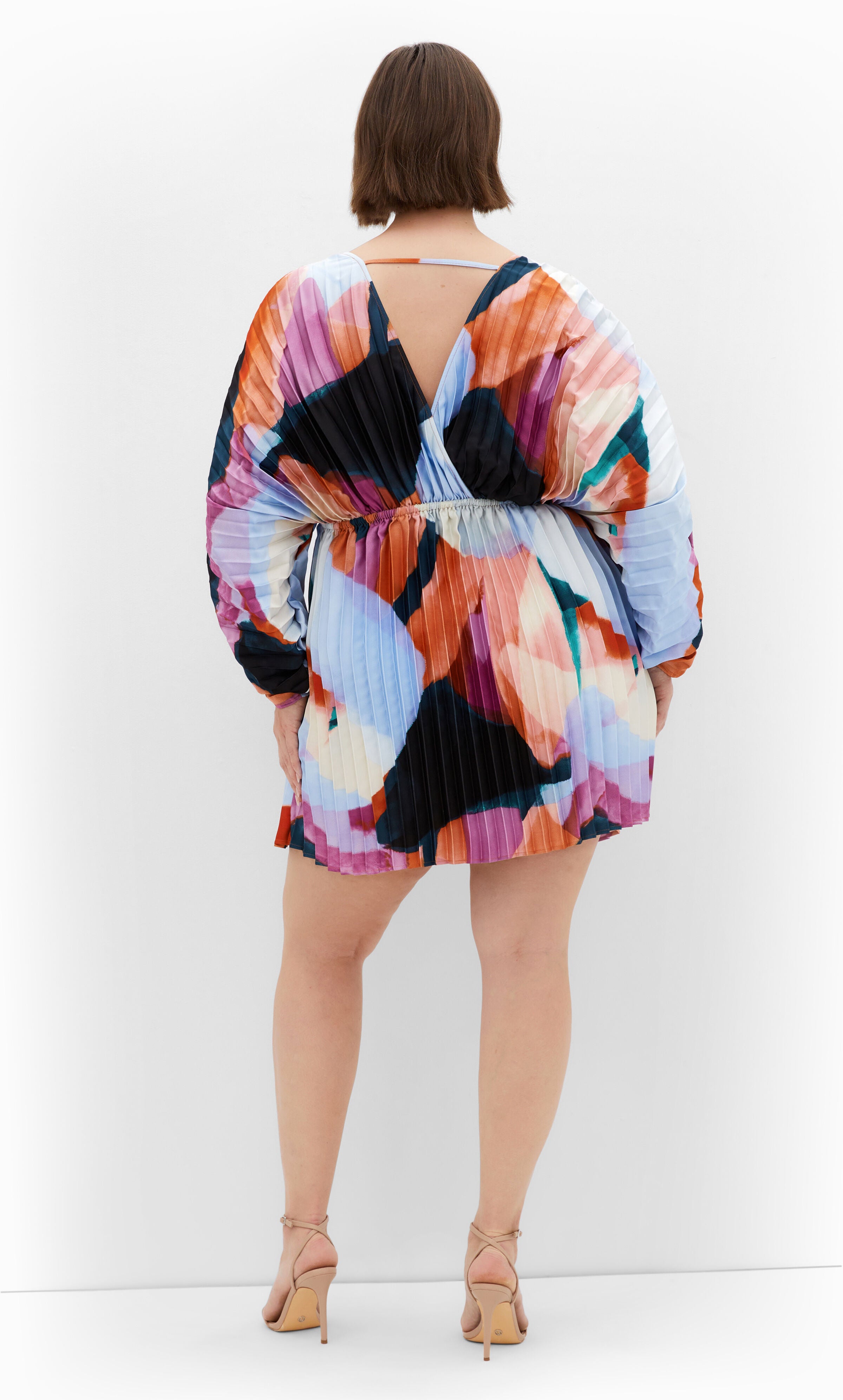 Chloe Print Dress - print, BLUE, alternate image number 3