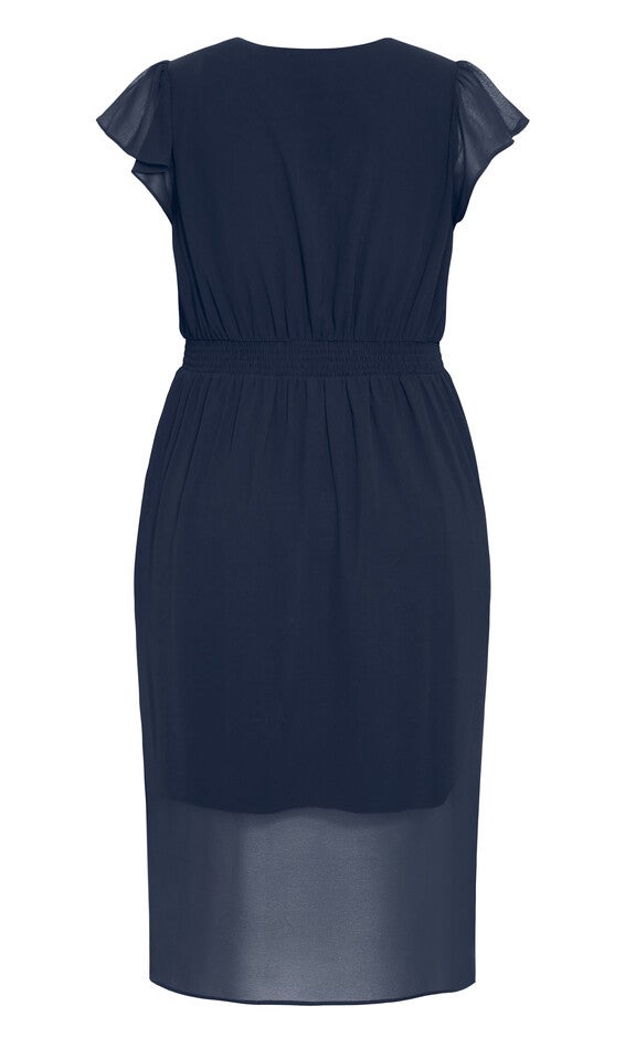 Wrap Swing Dress - navy, TRUE, alternate image number 5
