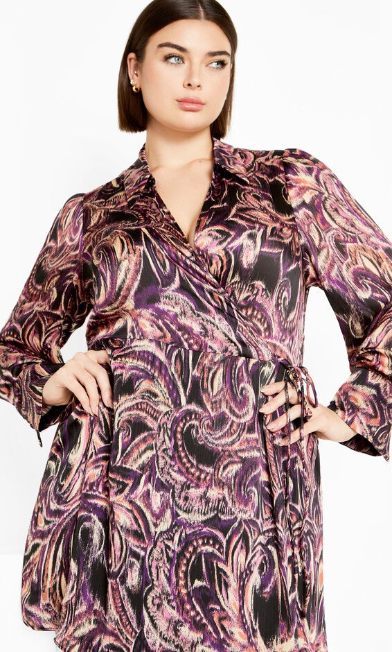 Zelda Dress - plum, PURPLE, alternate image number 1
