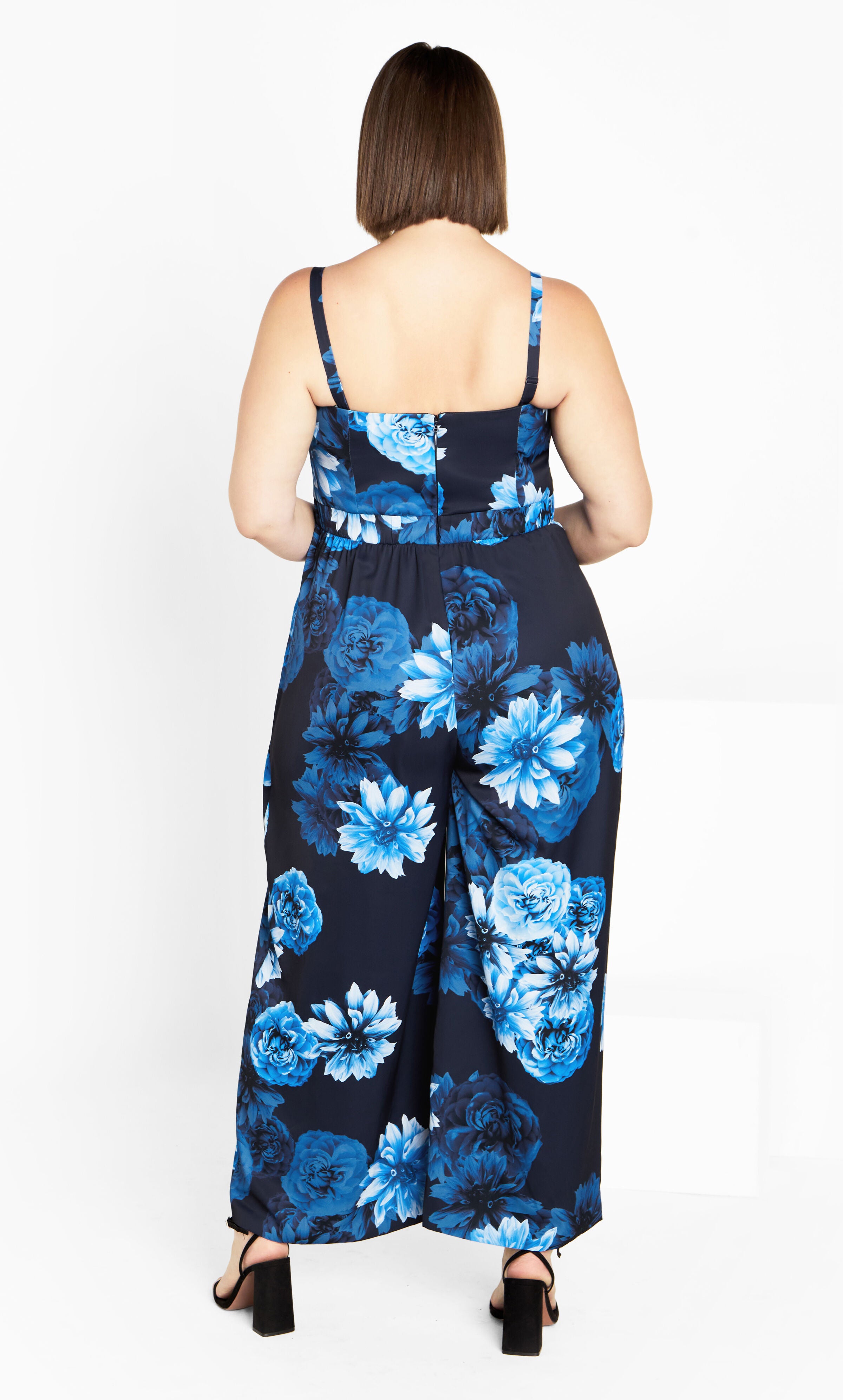Abigail Print Jumpsuit - navy, BLUE, alternate image number 1