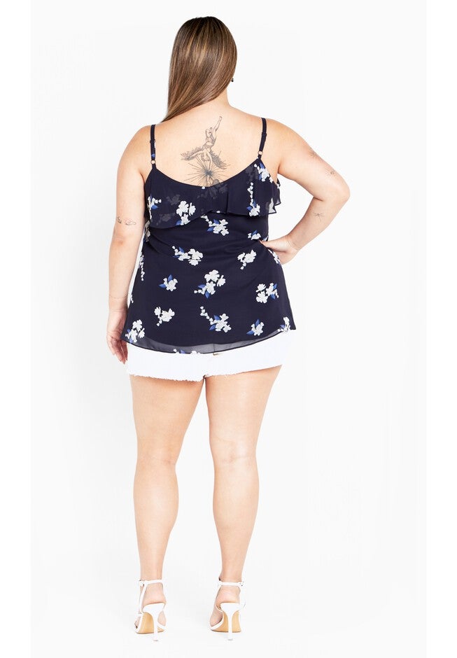 Nicole Print Cami - demure floral, BLUE, alternate image number 2