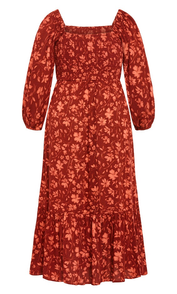 Kaylee Print Maxi Dress - rust, ORANGE, alternate image number 4