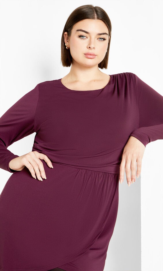 Kasey Dress - plum, PURPLE, alternate image number 1