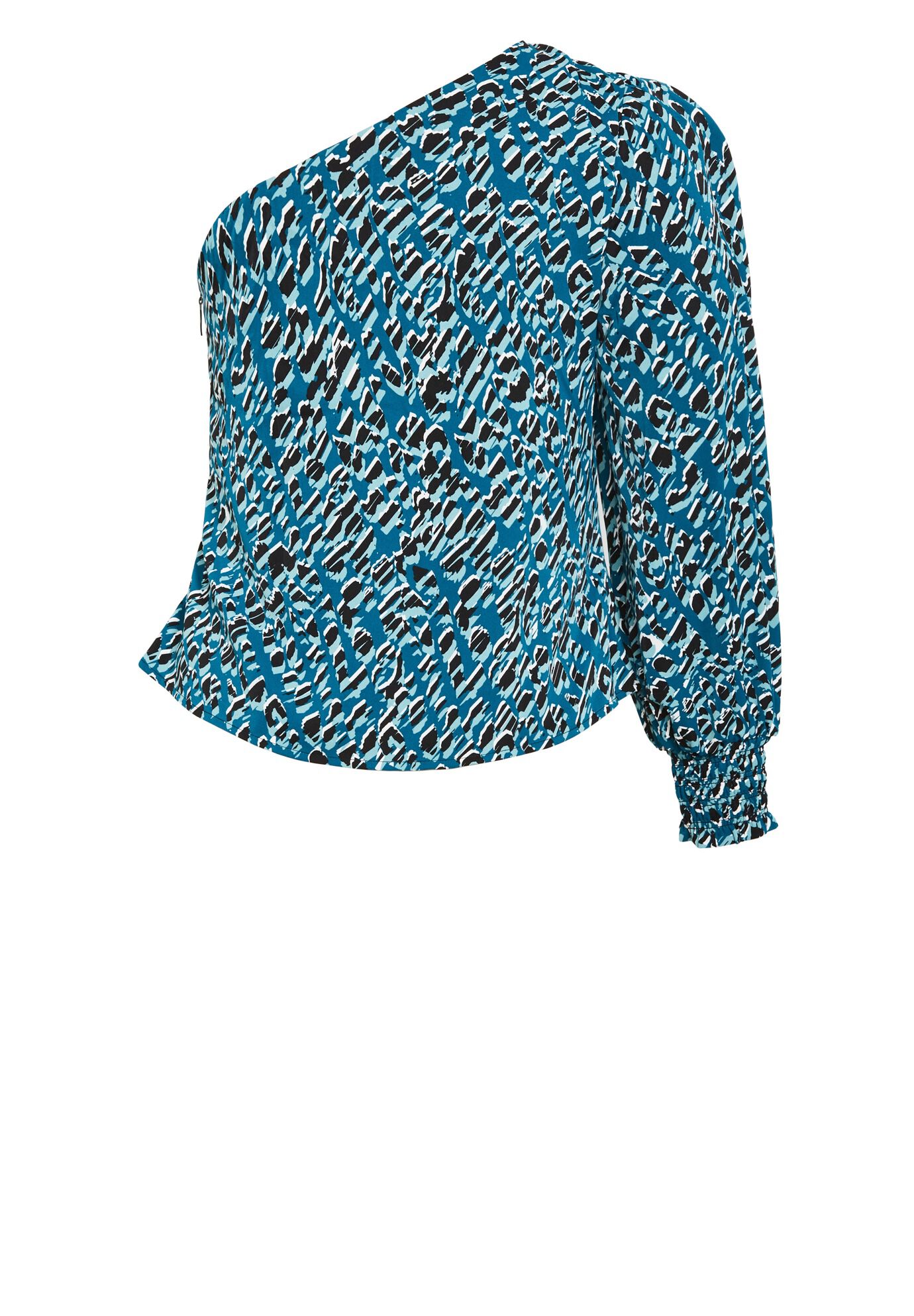 Eva One Shoulder Print Top, NOUVEAU, alternate image number 5