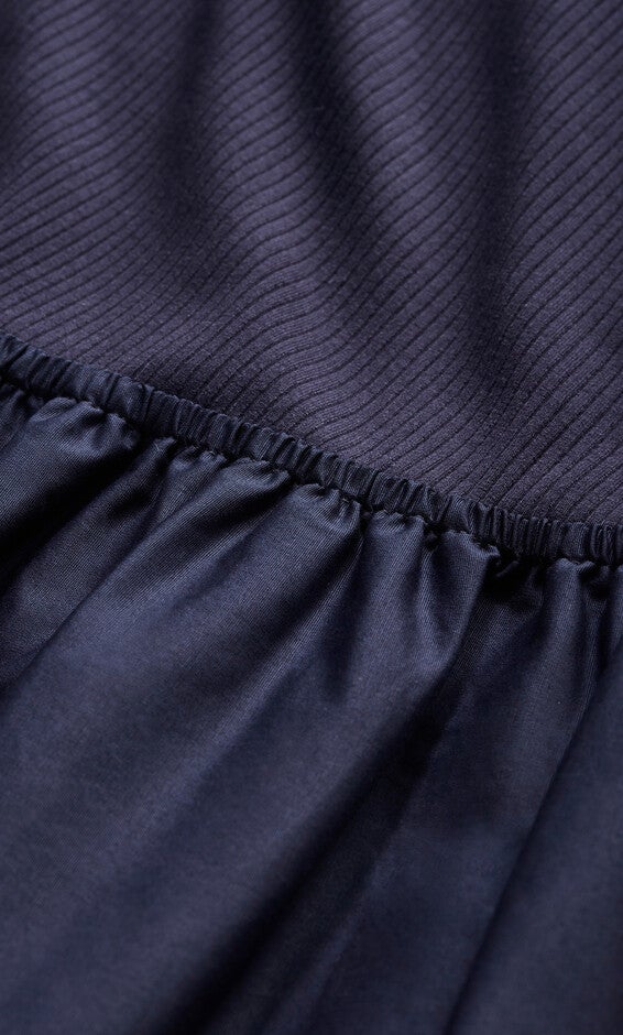 Chelsea Mixed Media Dress - navy, NAVY, alternate image number null