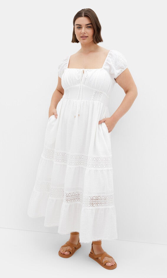 Haven Dress - ivory, WHITE, on-hover image number 1