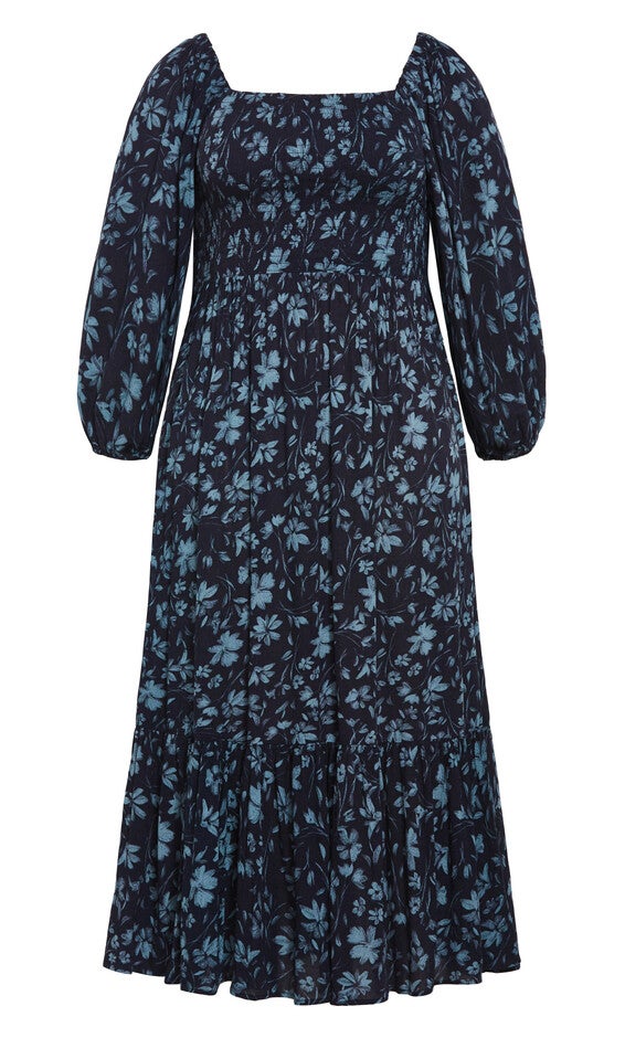 Kaylee Print Maxi Dress - navy, BLUE, alternate image number 2