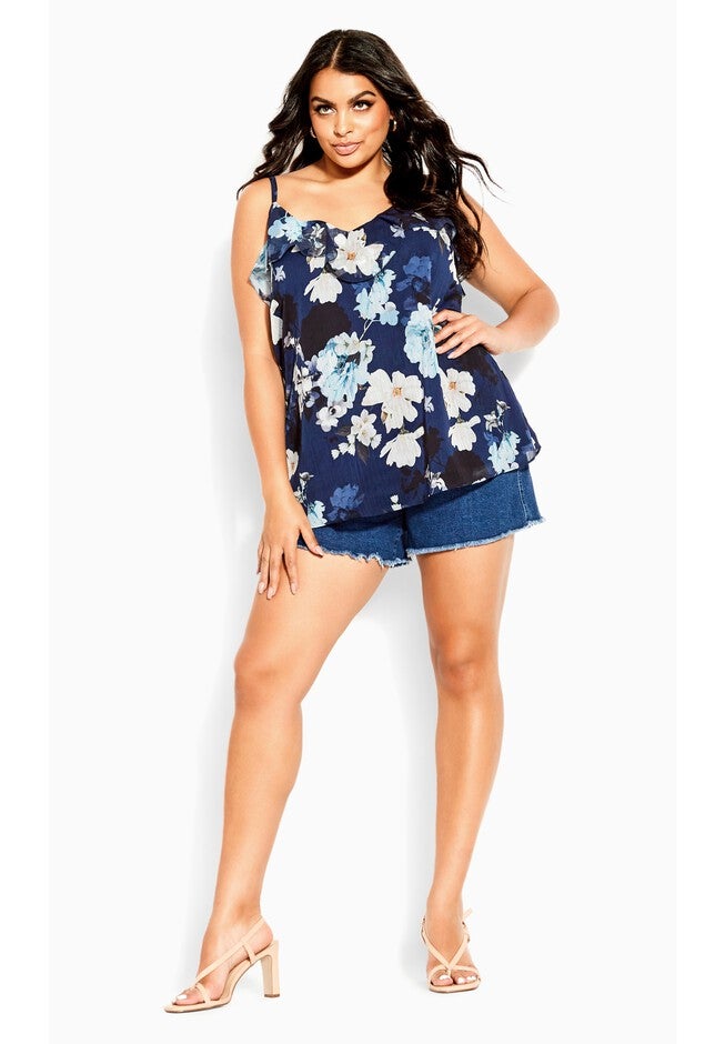 Shy Orchid Top - navy, BLUE, alternate image number null