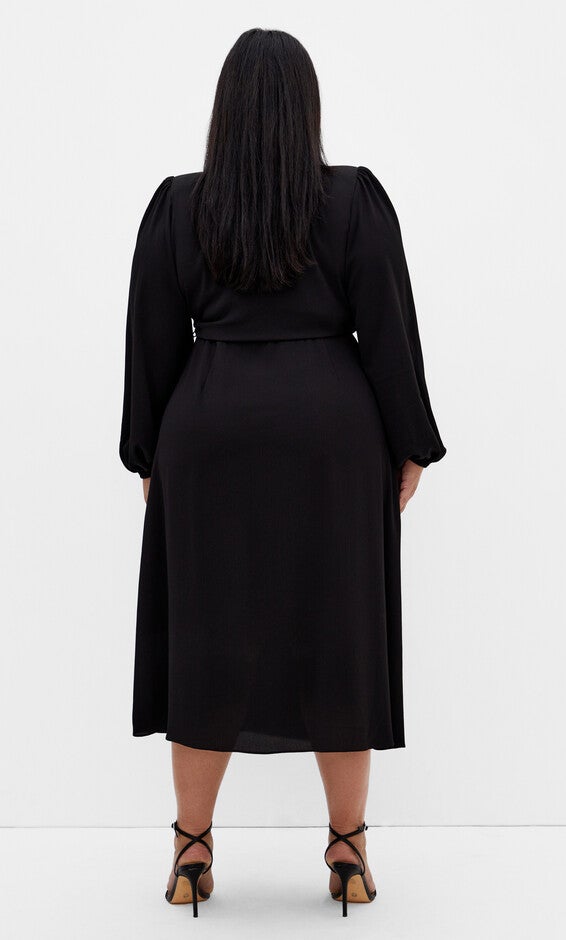 Arizona Wrap Dress - black, BLACK, alternate image number null