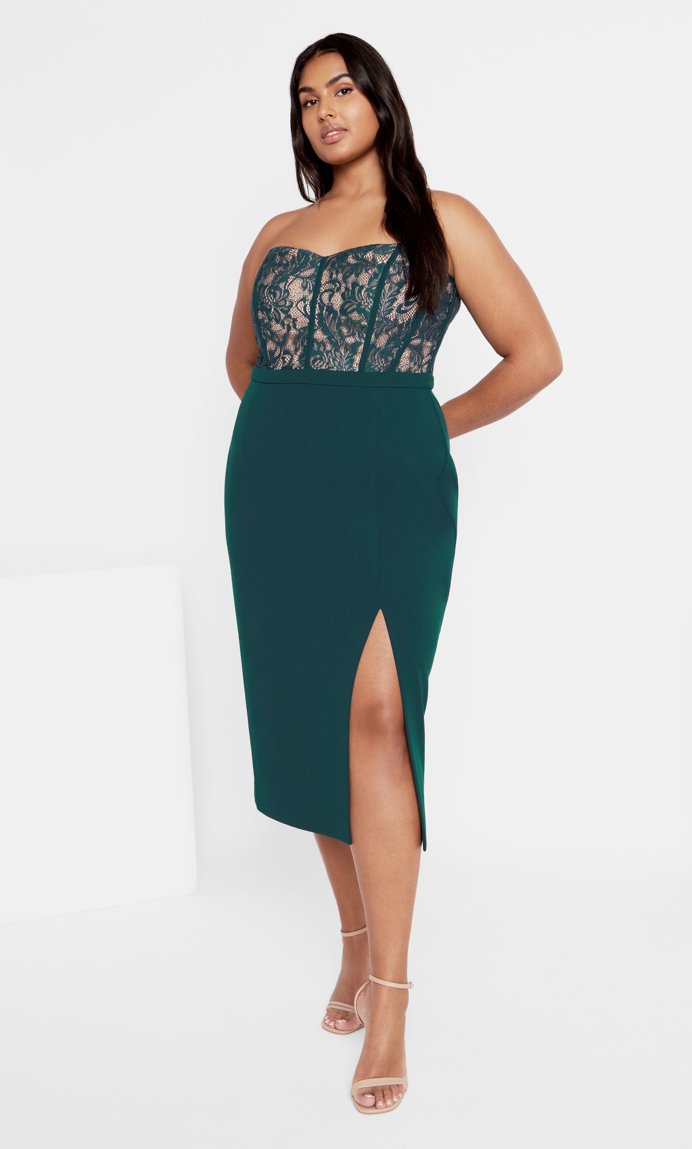 Perfect Date Dress - emerald, GREEN, hi-res image number 0