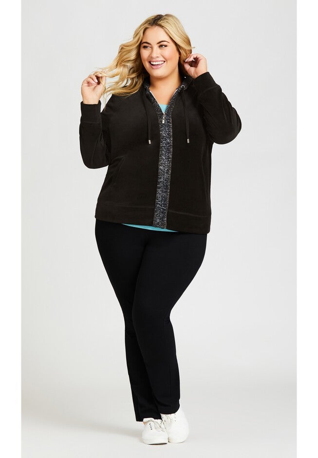 Metallic Velour Jacket, BLACK, alternate image number null
