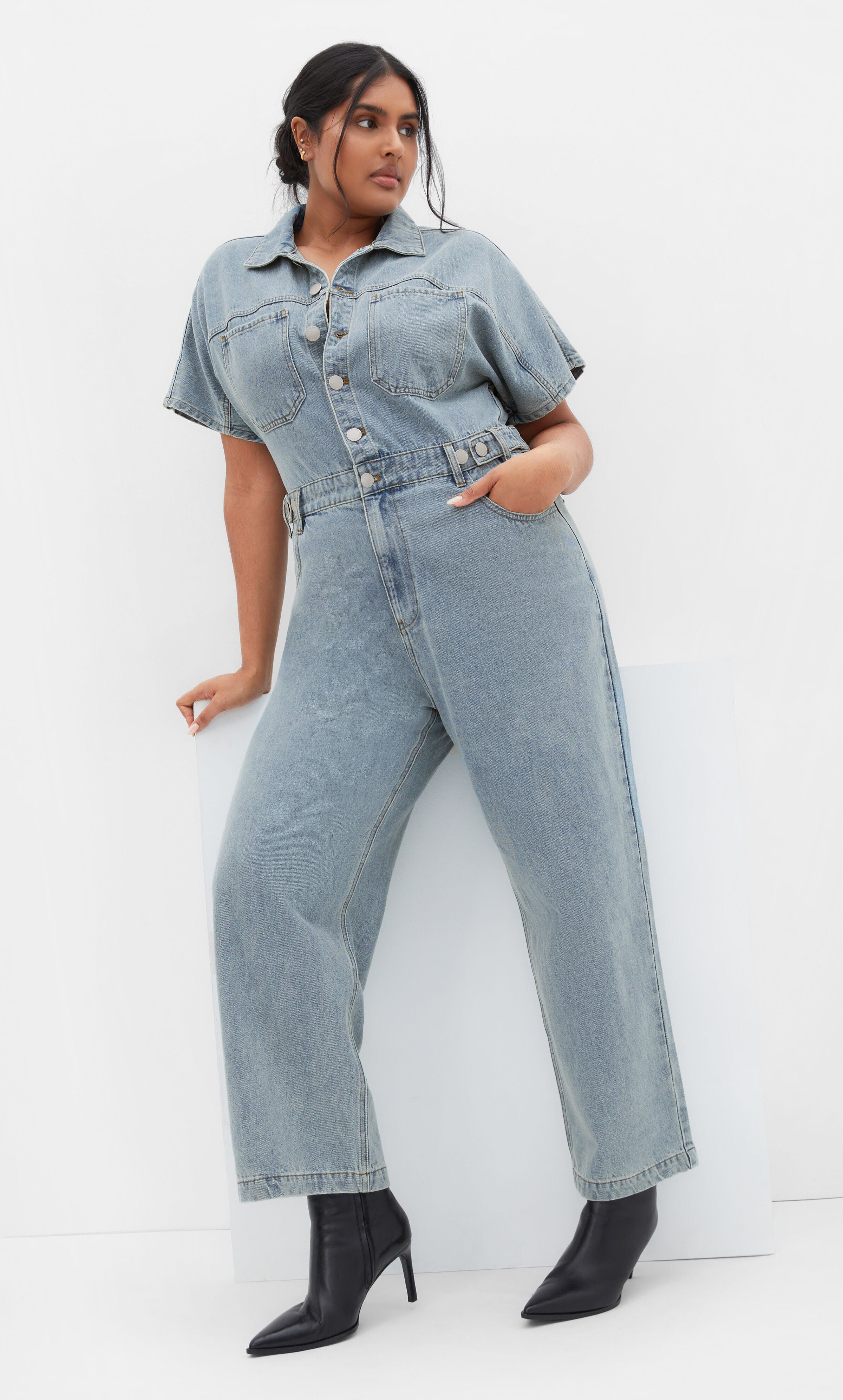 Karsyn Boiler Suit - light denim, BLUE, alternate image number 3