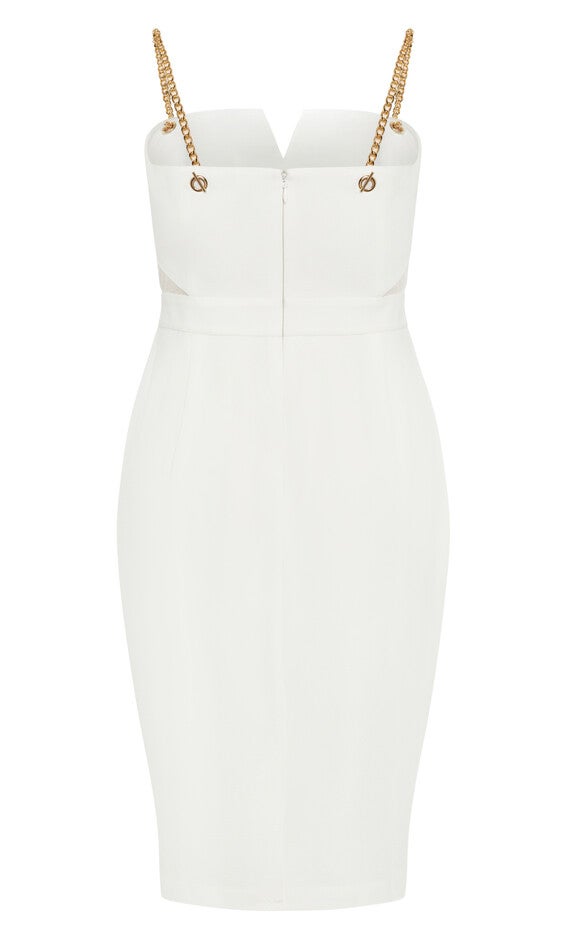Ann Chain Dress - ivory, WHITE, alternate image number null