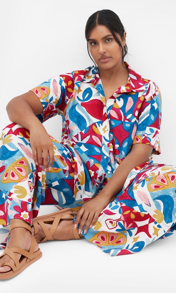 Mosaic Shirt - print, BLUE, alternate image number null