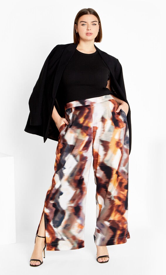 Miranda Print Pant - burnt orange, MINERALS, alternate image number null