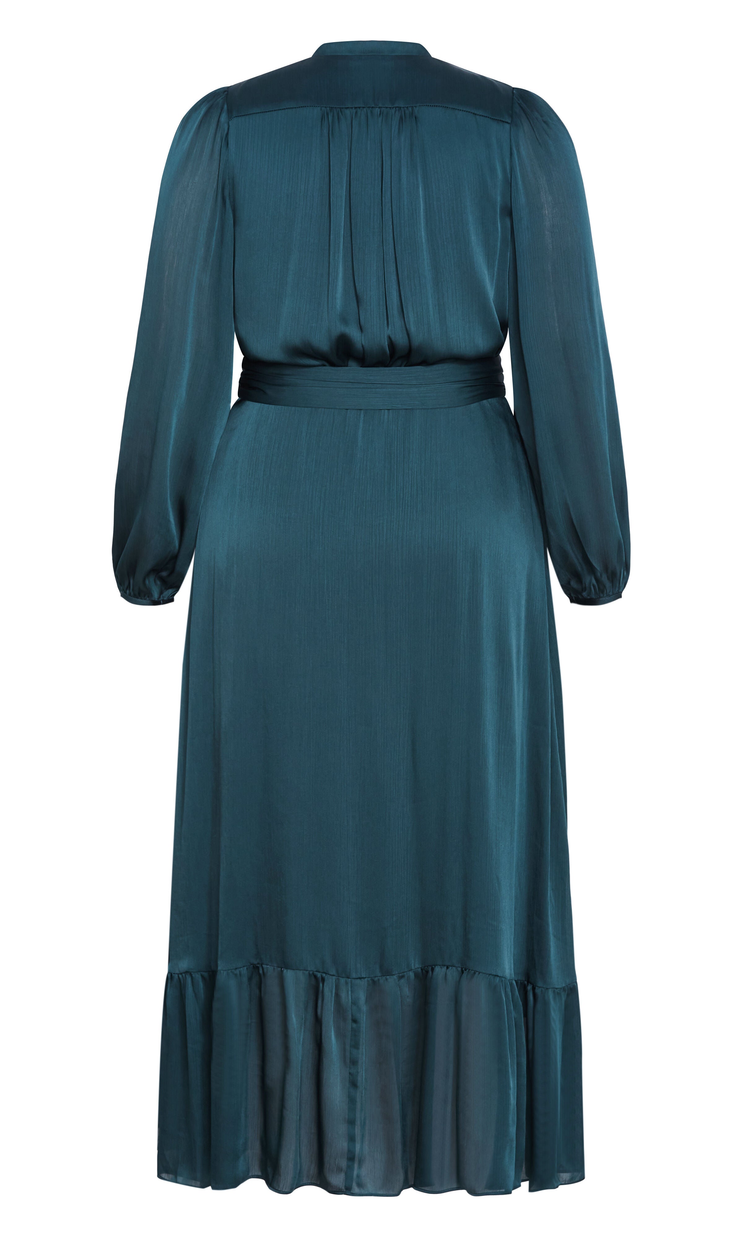 Rylie Wrap Maxi Dress - teal, BLUE, alternate image number 4