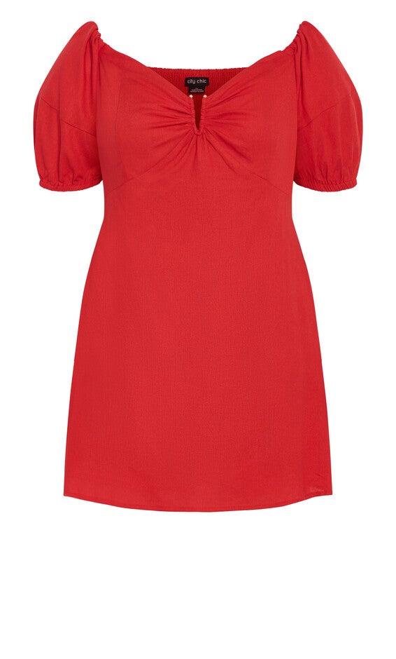 Macey Dress - red, RED, alternate image number 3