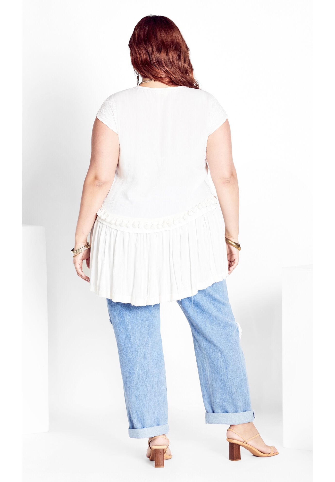 Ivy Embroidered Tunic, IVORY, on-hover image number 1