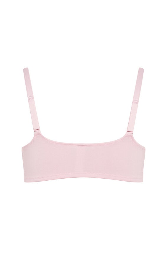 Smooth & Chic Front Close Cotton Push Up Bra - pink icing, PINK, alternate image number null
