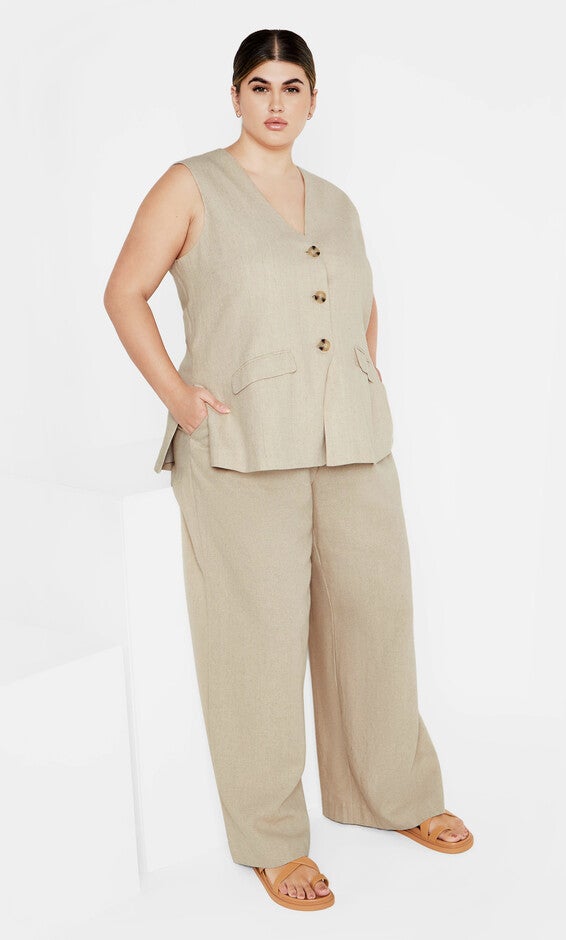 Nala Sleeveless Jacket - stone, STONE, alternate image number null