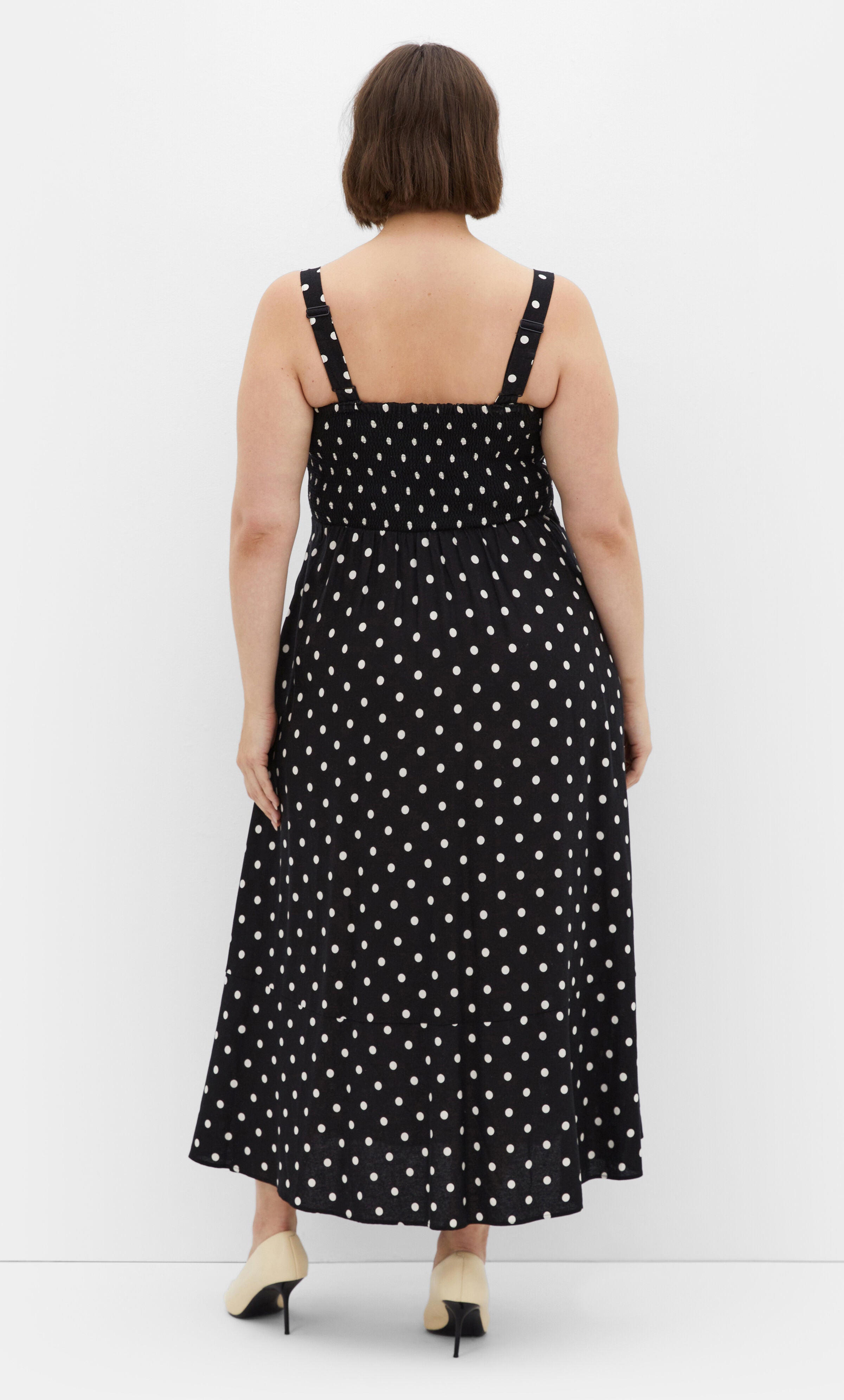 Collins Print Maxi Dress - black, BLACK, alternate image number 3