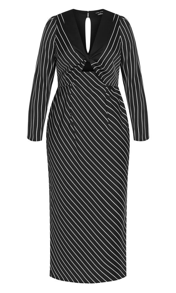 Enya Border Dress - ivory, BLACK, alternate image number 5