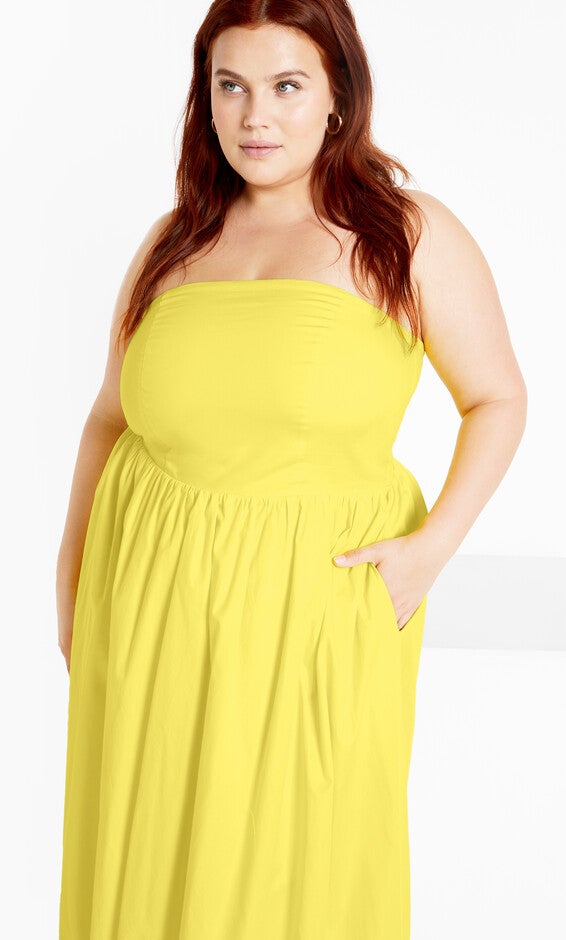 Alina Maxi Dress - yellow, YELLOW, alternate image number 1
