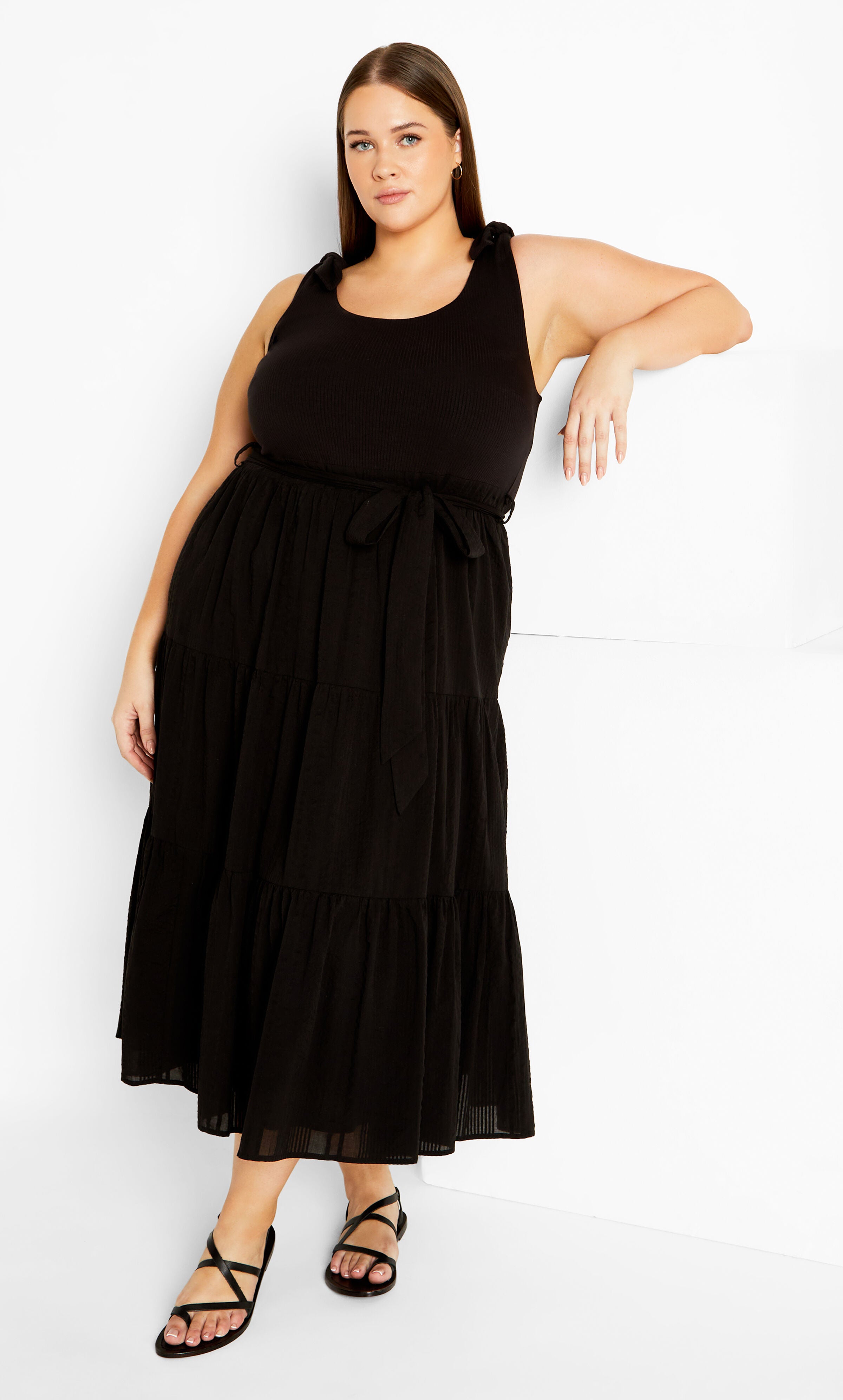 Hallie Dress - black, BLACK, hi-res image number 0