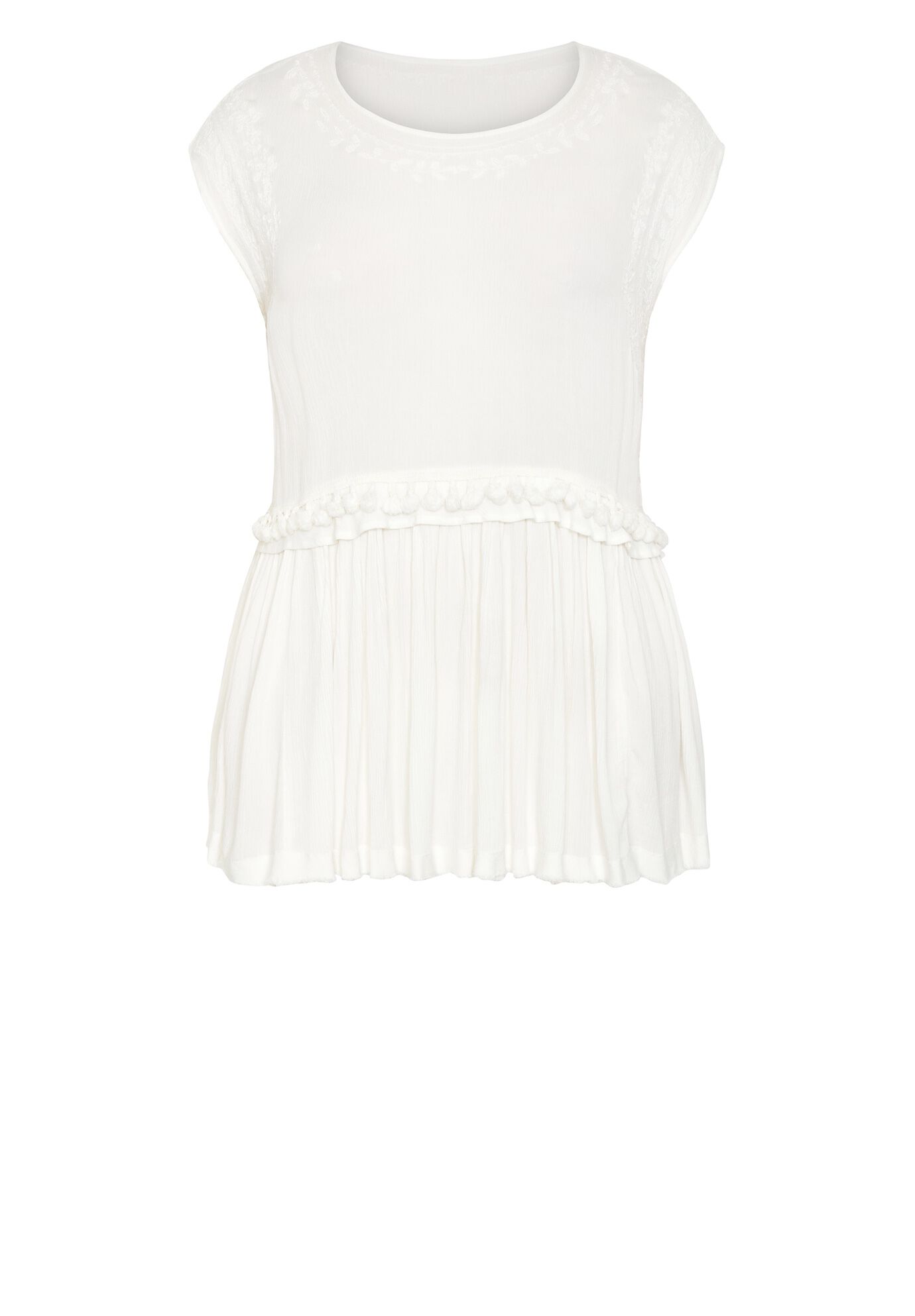 Ivy Embroidered Tunic, IVORY, alternate image number 2