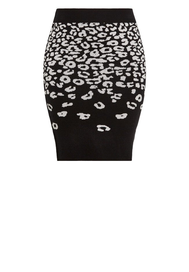Sally Jacquard Skirt, BLACK GREY, alternate image number null