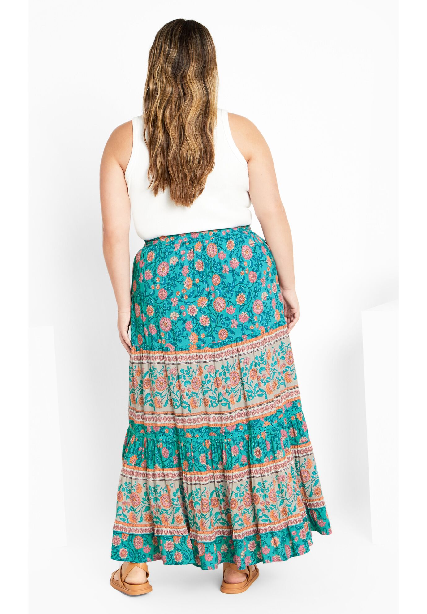 Aurora Print Skirt - turquoise, BLUE, on-hover image number 1