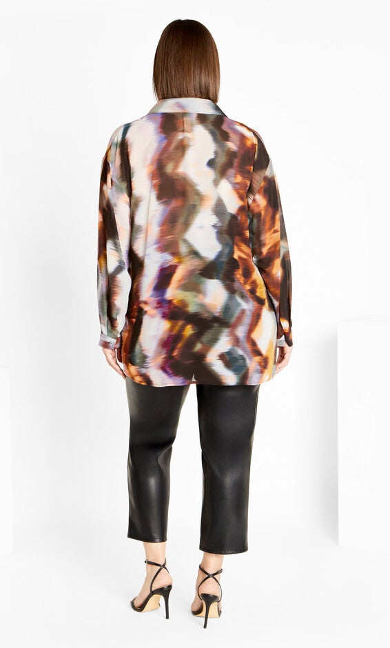 Sheer Lover Print Shirt - white, MINERALS, alternate image number null