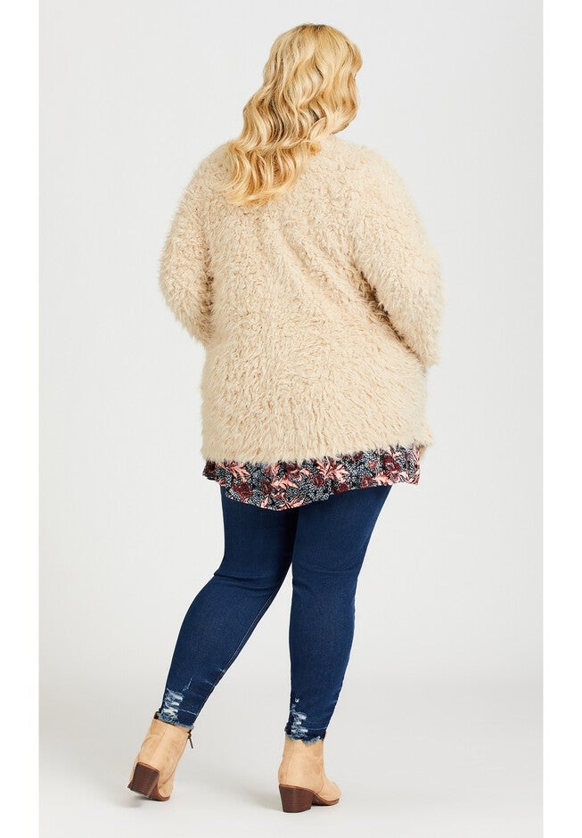 Lotus Fluffy Jacket, CREAM, alternate image number null