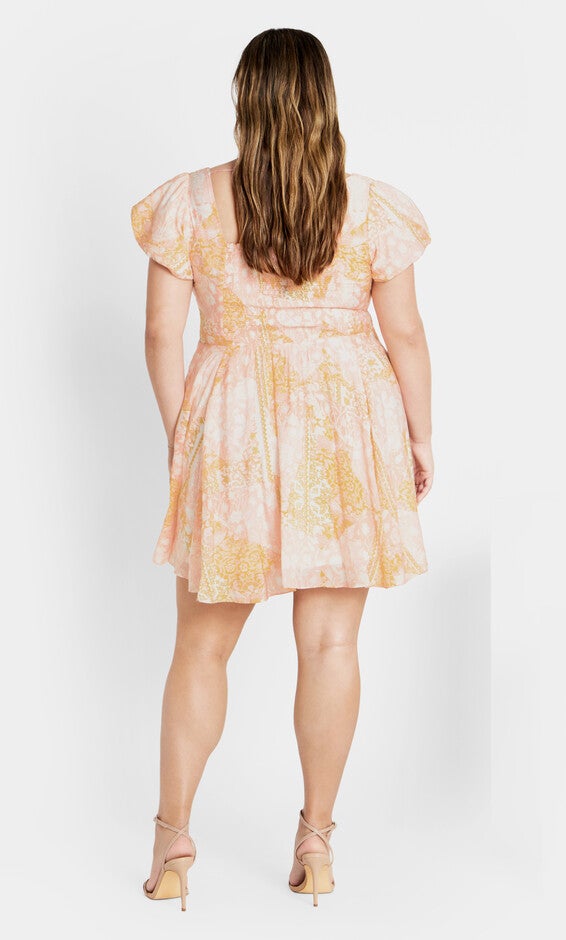 Marci Print Dress - sunkissed, PINK, alternate image number 4