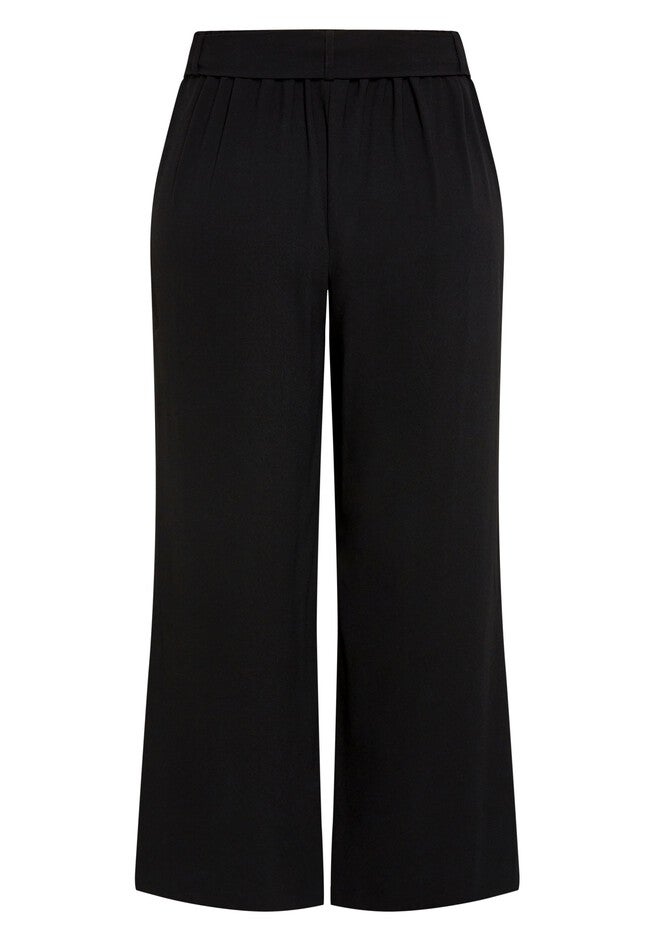 Jill Belted Wide Leg Pant, BLACK, alternate image number null