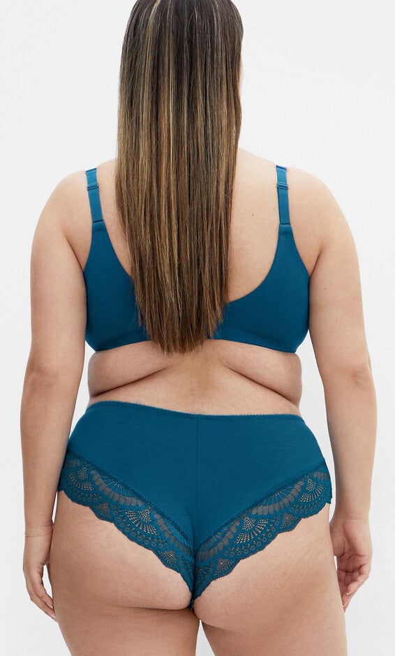 Smooth & Chic Cotton T-Shirt Bra - poseidon, BLUE, alternate image number 2