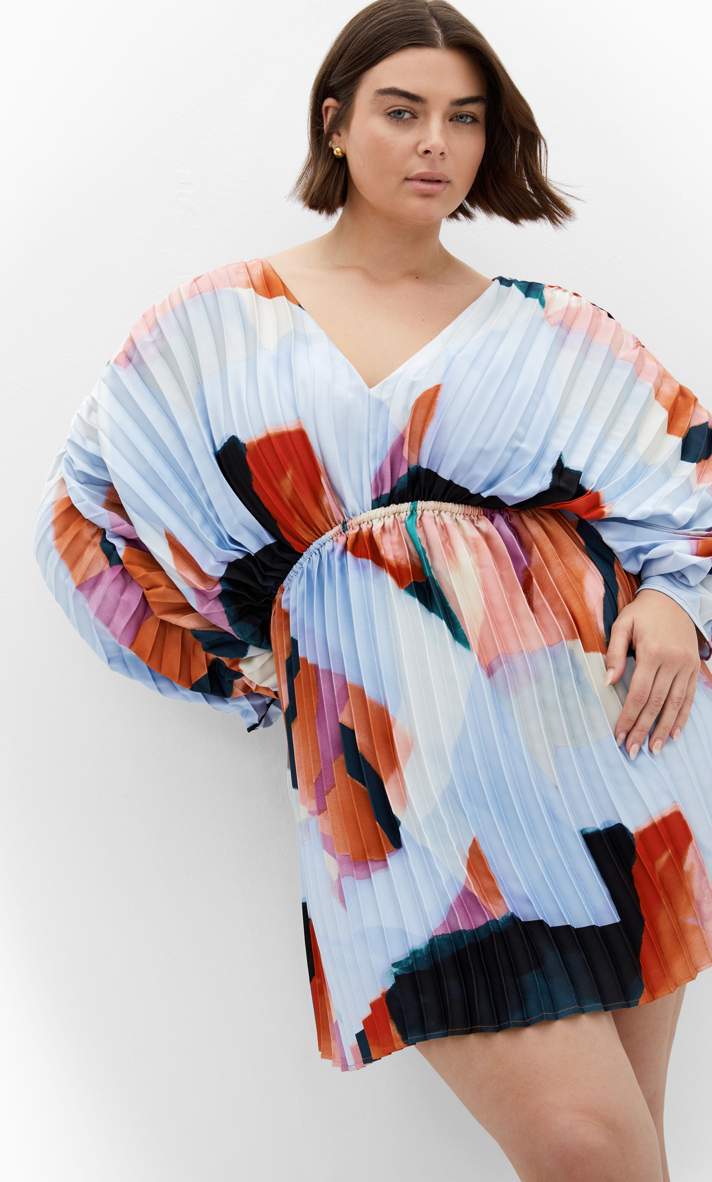 Chloe Print Dress - print, BLUE, alternate image number 2