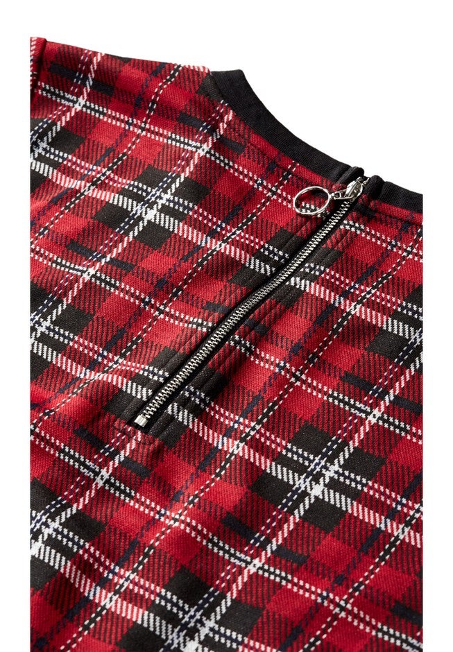 Check Love Shift Silhouette Mini Dress - red, RED, alternate image number 5